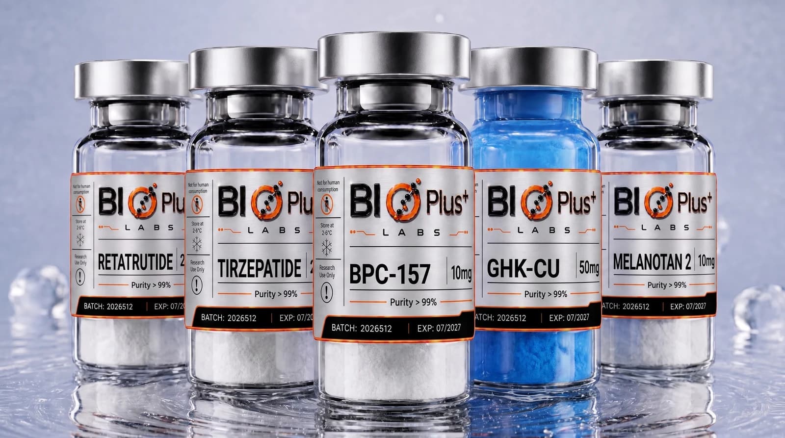 The BioPlus Labs research vial range